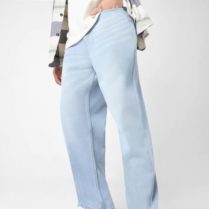 Men's Loose Baggy Fit Washed Jeans Non-Stretchable
