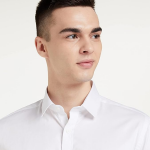 Long Sleeve Solid White Formal Shirt